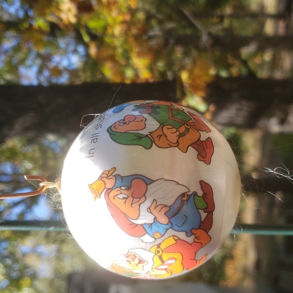 Disney 7 Dwarfs Christmas ball ornament 1982 - Picture 12 of 14